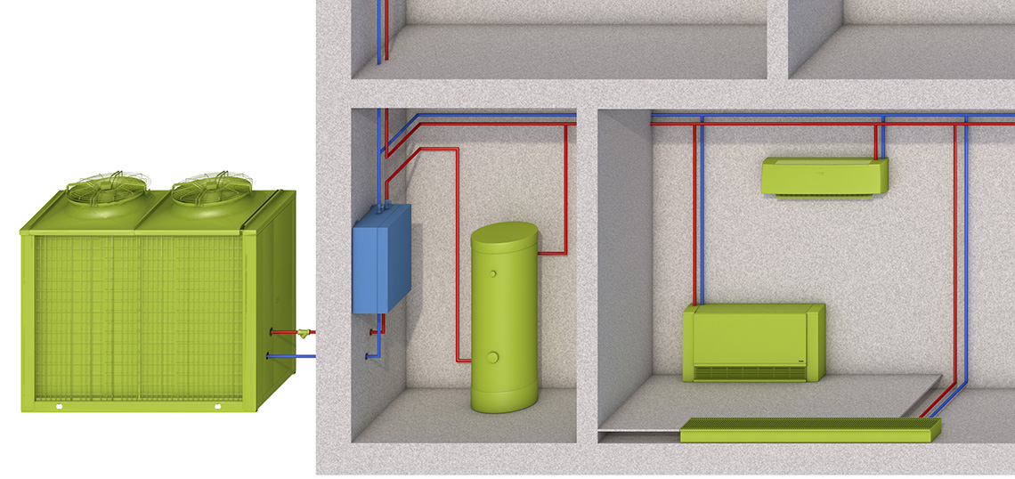 Schematyczny rysunek skrzynki hydraulicznej